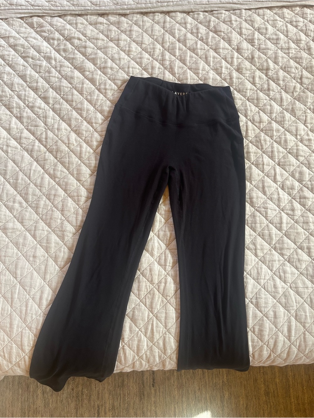 Layere organic cotton black flares!